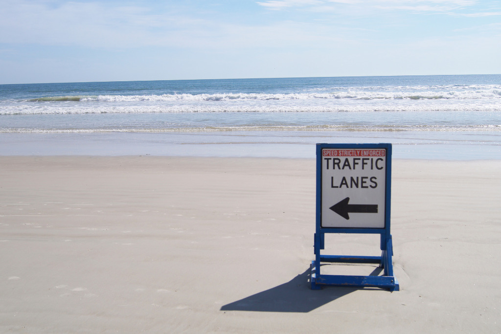 Daytona Beach Florida Beach Driving Sign